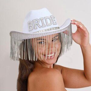 Ginger Ray White Embellished Bride Cowboy- NEW